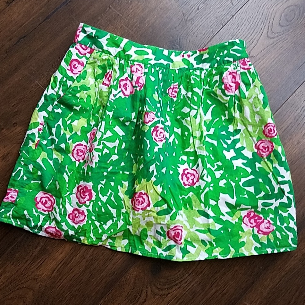 Lilly Pulitzer Rose Garden Mini Skirt sz 0